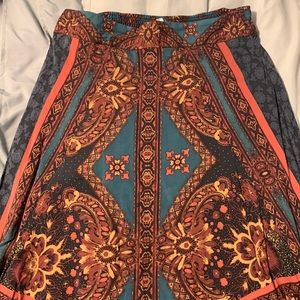 Boho multi-length Free People skirt.
